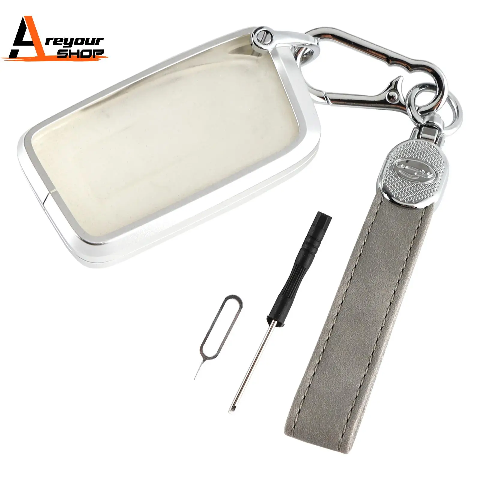 

Мягкая пленка из сплава алюминия и ТПУ, серый чехол для автомобильного ключа для Lexus IS GS ES RX