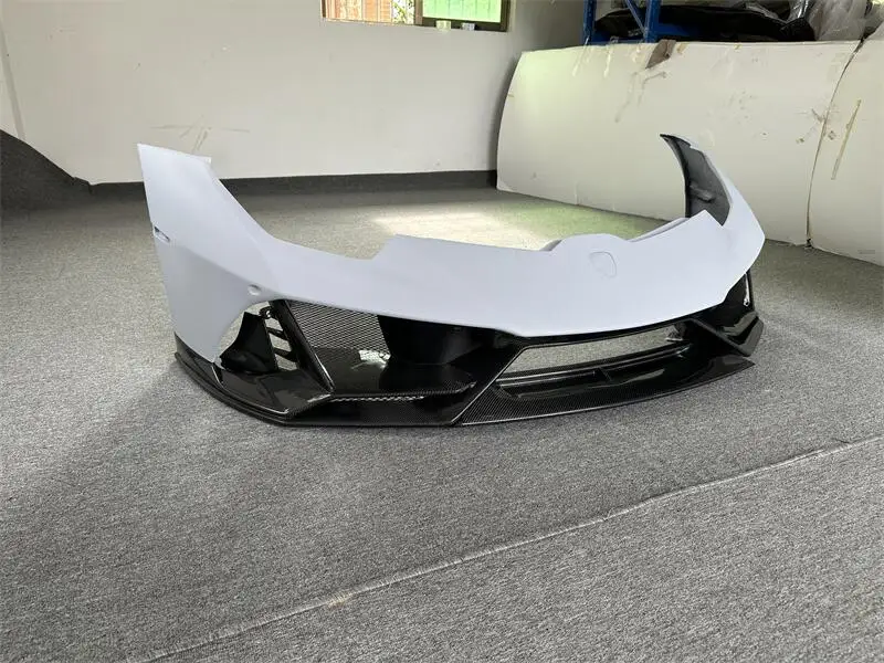 High Quality New Carbon Fiber Car Body Kit EVO Style Front Bumper Lip Diffuser Splitter for Lamborghini Huracan LP610 LP580