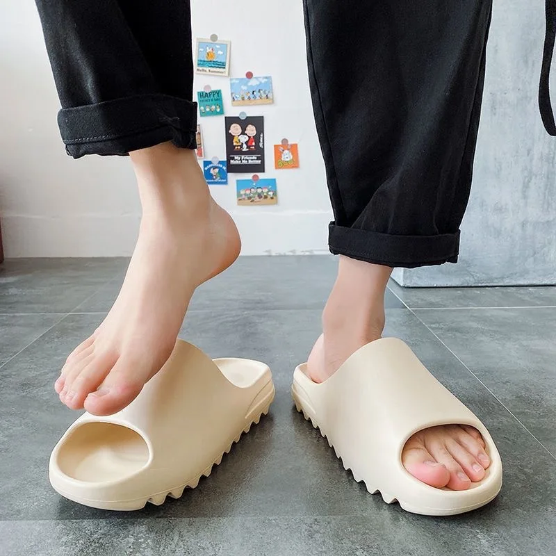 Couple Super Soft EVA Sole Summer Slippers for Men Women Bathroom Slippers Home Slides Beach Sandals Non Slip Male Slippers