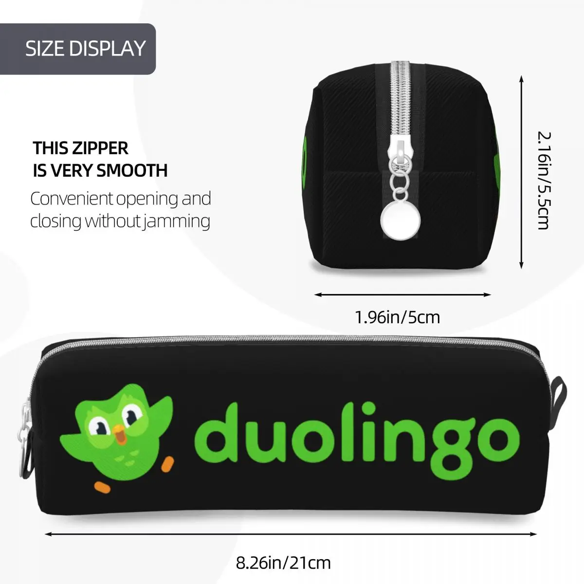 Duolingo Pencil Cases Cartoon Pencilcases Pen Kids Big Capacity Bags School Supplies Gifts Accessories