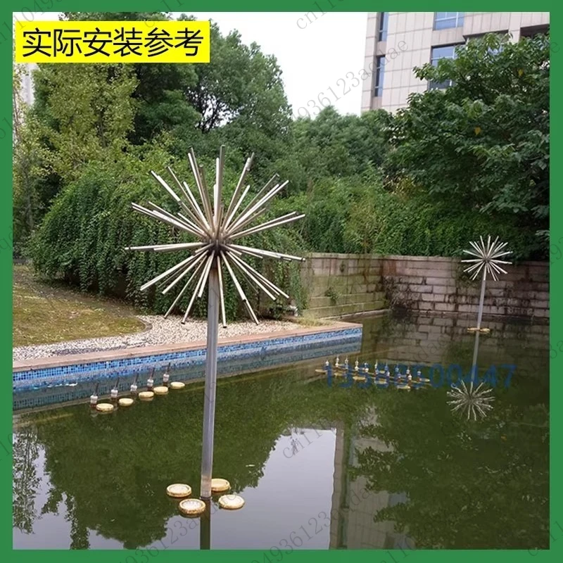Stainless Steel Brass Crystal Ball, Dandelion Fountain Nozzle, Pool Landscape Nozzle