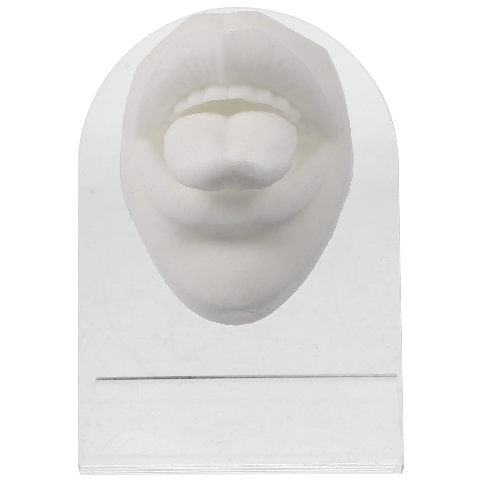 

1Set Silicone Tongue Mouth Face Training Body Part Flexible Fake Face Simulation Piercing Practice Tool Display