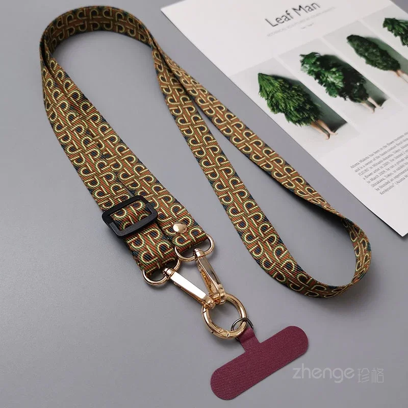 Pleciona smycz ze wzorem krzyżowym Prosta uniwersalna smycz do telefonu komórkowego bez szyi 핸드폰 스트되고 Phone Charm Strap