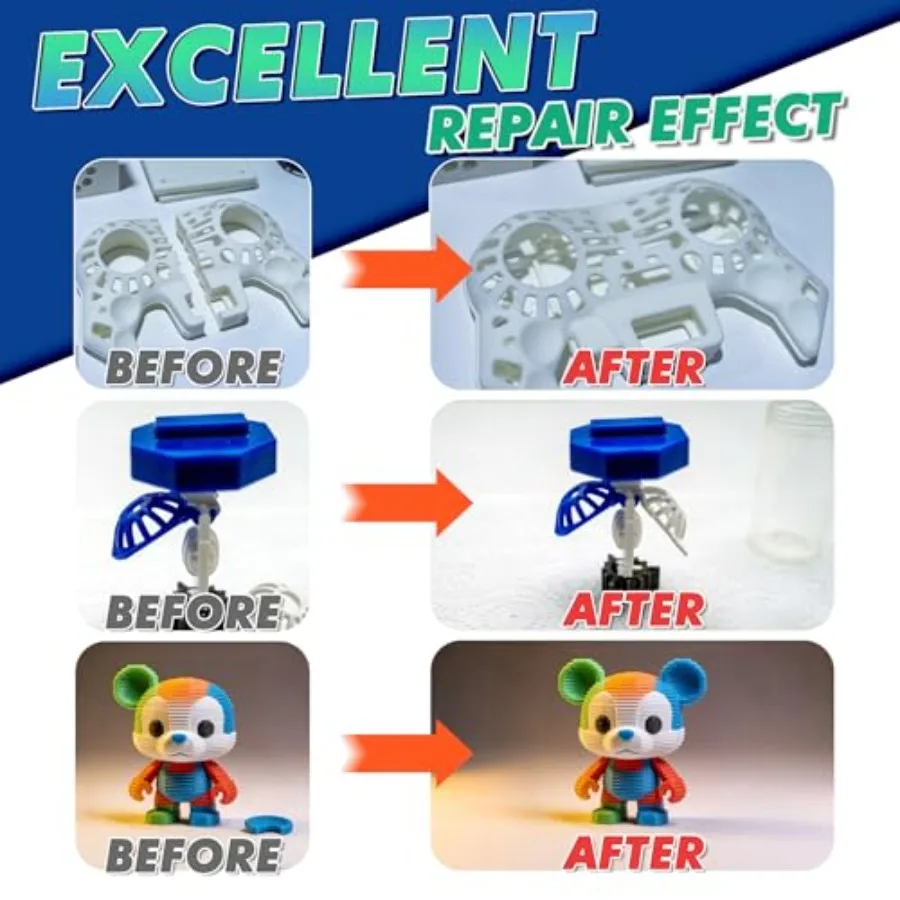 Super for PLA, ABS and PETG Extra Strong Instant Adhesive for 3D Printed Parts, Model Repair and Assembly Fast Set Clear CA Glu