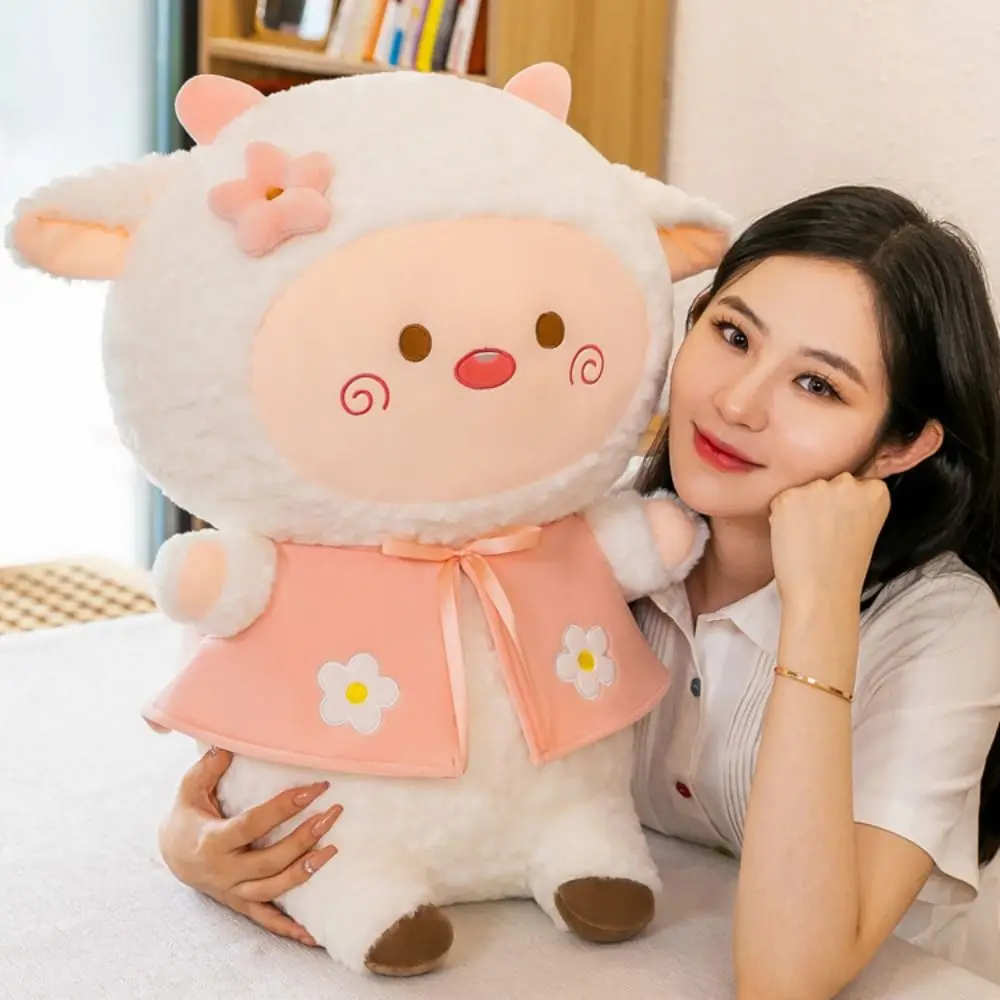 Knuffelen Zacht Alpaca Speelgoed Pluizige Cartoon Lama Poppen Leuke Bloem Knuffeldier Kussen Verjaardagscadeau