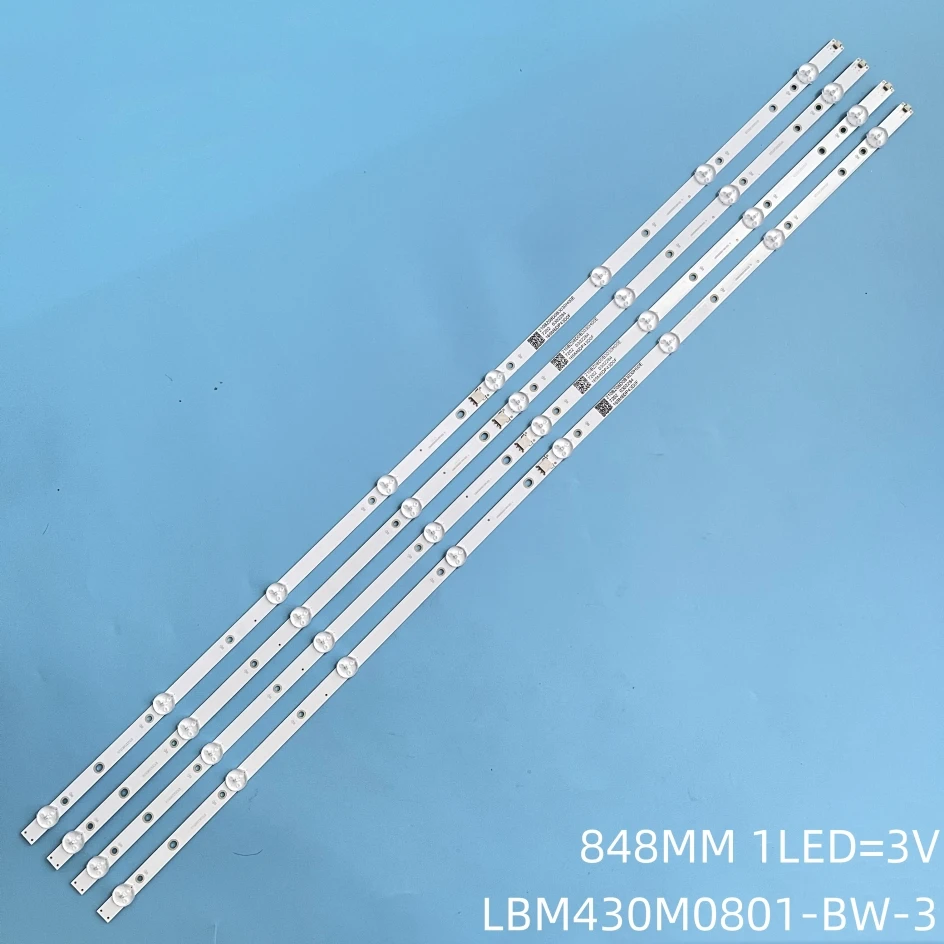 4pcs LED 43PUS6262/12 43PUS6272/05 43PUS6503/12 43PUS6503/62 43PUS6412/12 TPT430U3-EQYSHM.G TPT430U3-QVN03.U LB43104 V0_03 01 02