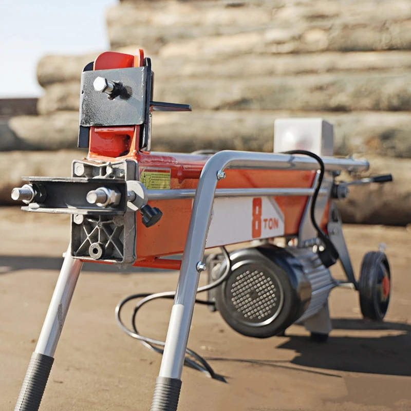 8 Ton Portable Hydraulic Electric Wood Splitting Machine Household Wood Log Splitter