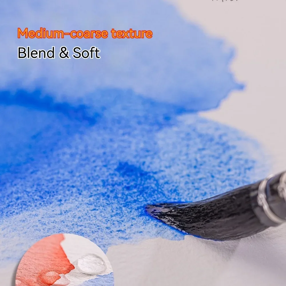 ورق ألوان مائية فارغ من بورانس 10-20 ورقة بطاقة بريدية Dly مرسومة يدويًا بطاقة مرجعية 300 جرام فن لب القطن المتوسط للطلاب