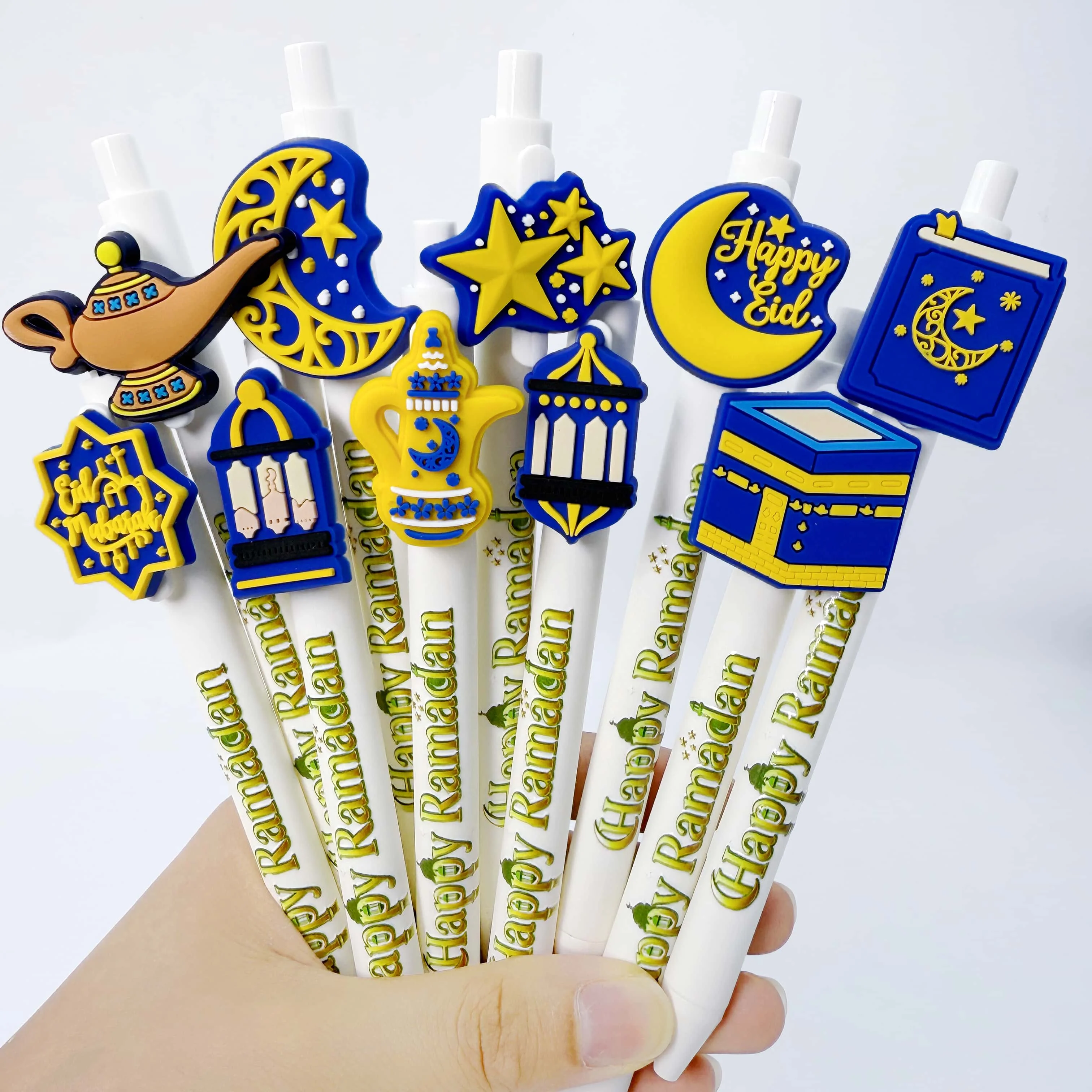 

10pcs/15pcs Ramadan ballpoint pen, white gift pen, daily office stationery, holiday gift pen