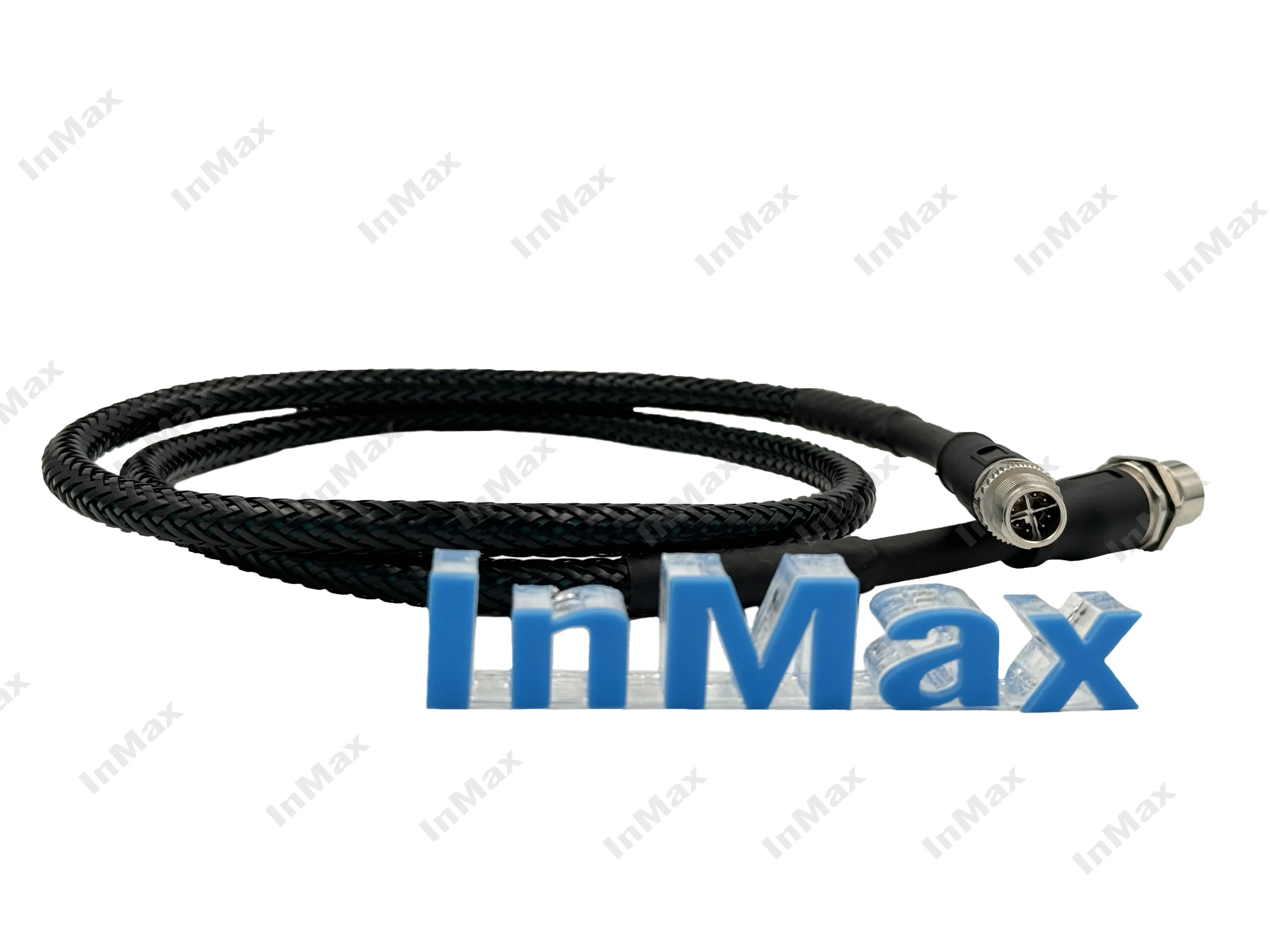 InMax Manufacturer X-coded Series Switch Cable Nylon Flat Filament Braided Sleeving M12 Ethernet Cable
