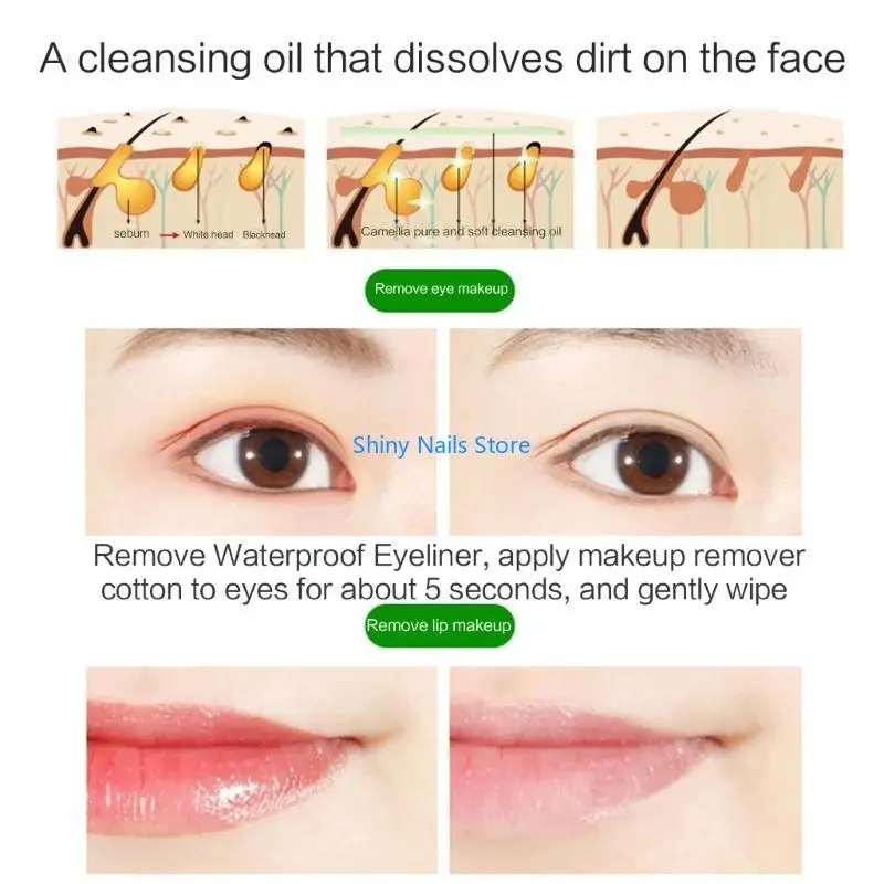 per il detergente per il viso e pulizia del trucco a più effetto camelia a olio