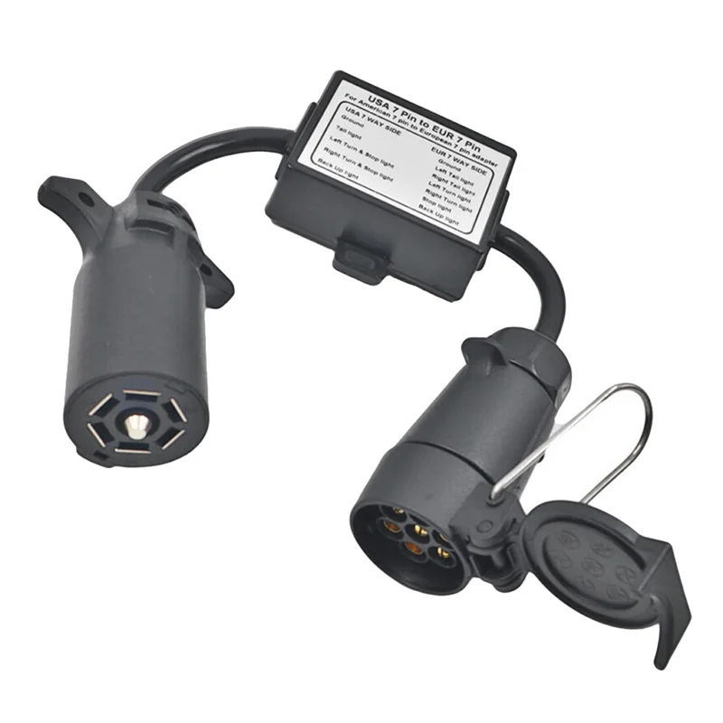 Imagem -06 - Eua para a ue Trailer Light Connector 7-way Soquete Plug Adapter Veículo Linker Towbar Towbar Towing