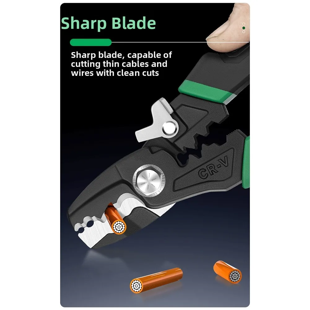 

Многофункциональные кусачки для проводов с термически закаленной головкой и обжимным механизмом для надежных клеммных соединений