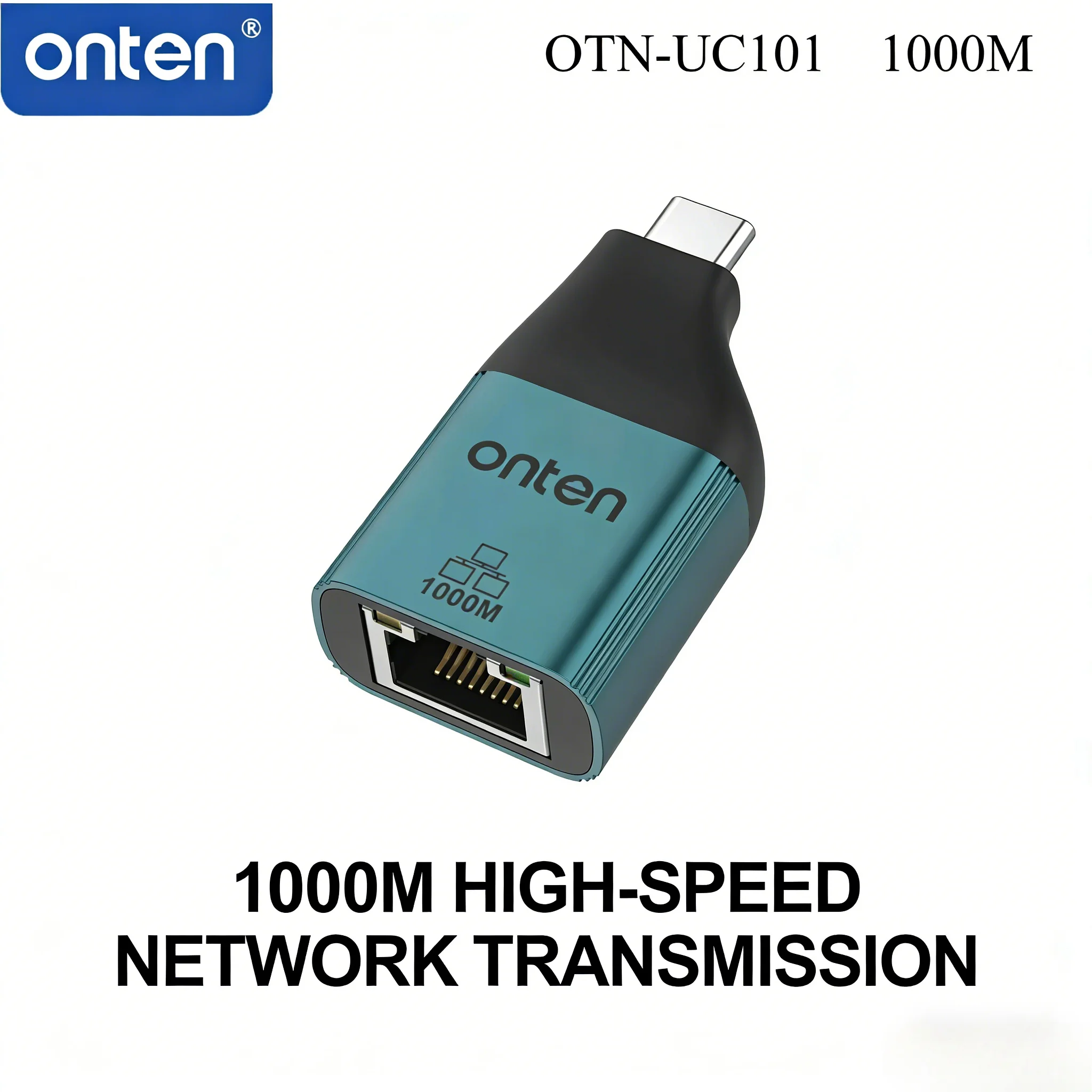 Adaptador Ethernet USB C Onten 100M/1000Mbps, Convertidor de Tipo C a RJ45 LAN, Plug and Play para MacBook Pro, Air y Windows