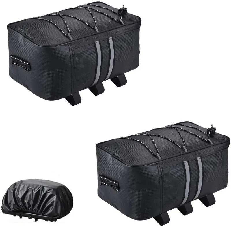 

Cycling Under Seat Bag Large Capacity Biking Seat Bag Saddle Pouch With Reflective Strips Cycling Backseat Storage Pack For