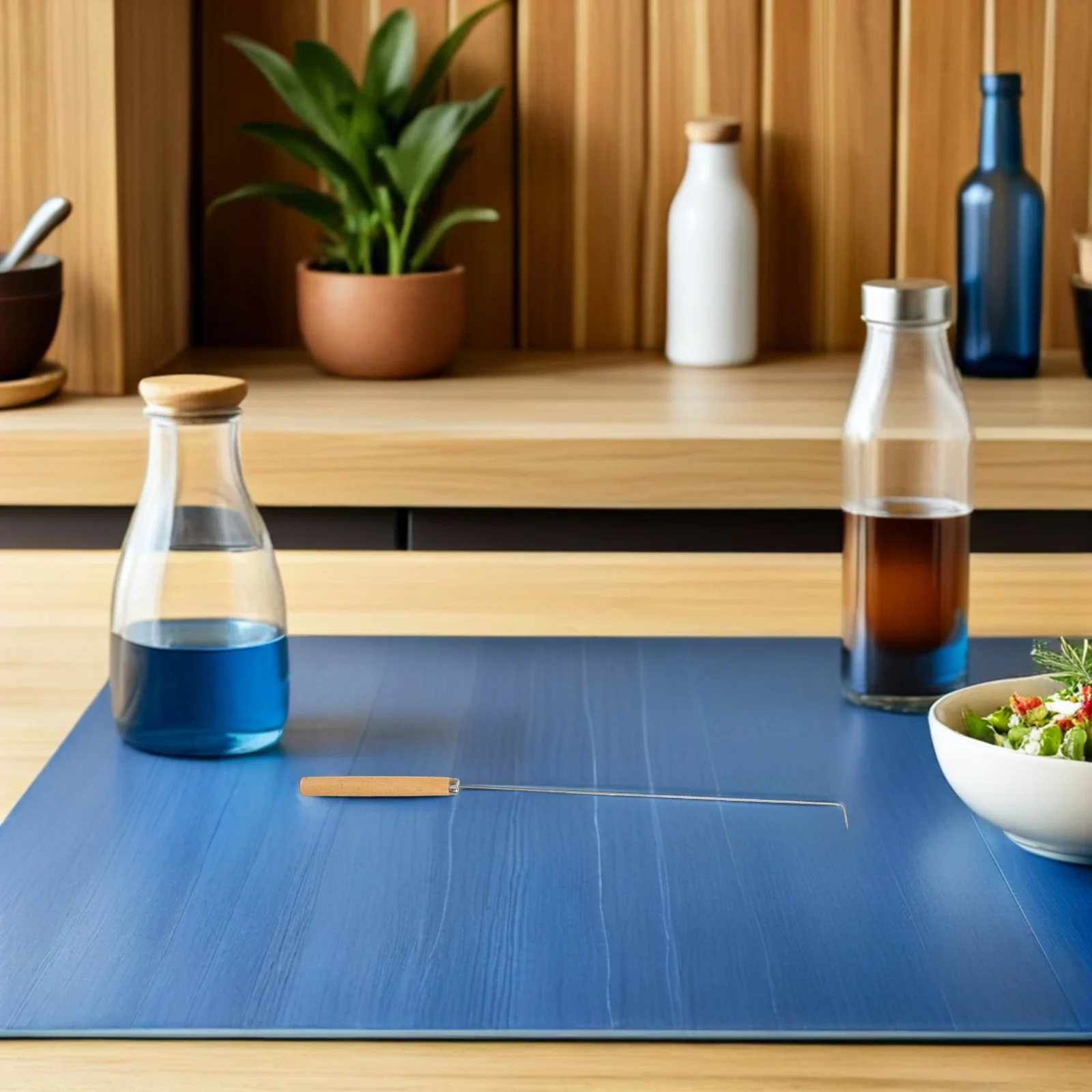 

4pcs Meat Grinder Cleaning Hook Metal Wood Handle For Grinder Grooves Deep Cleaning Tool Commercial Kitchen Appliance