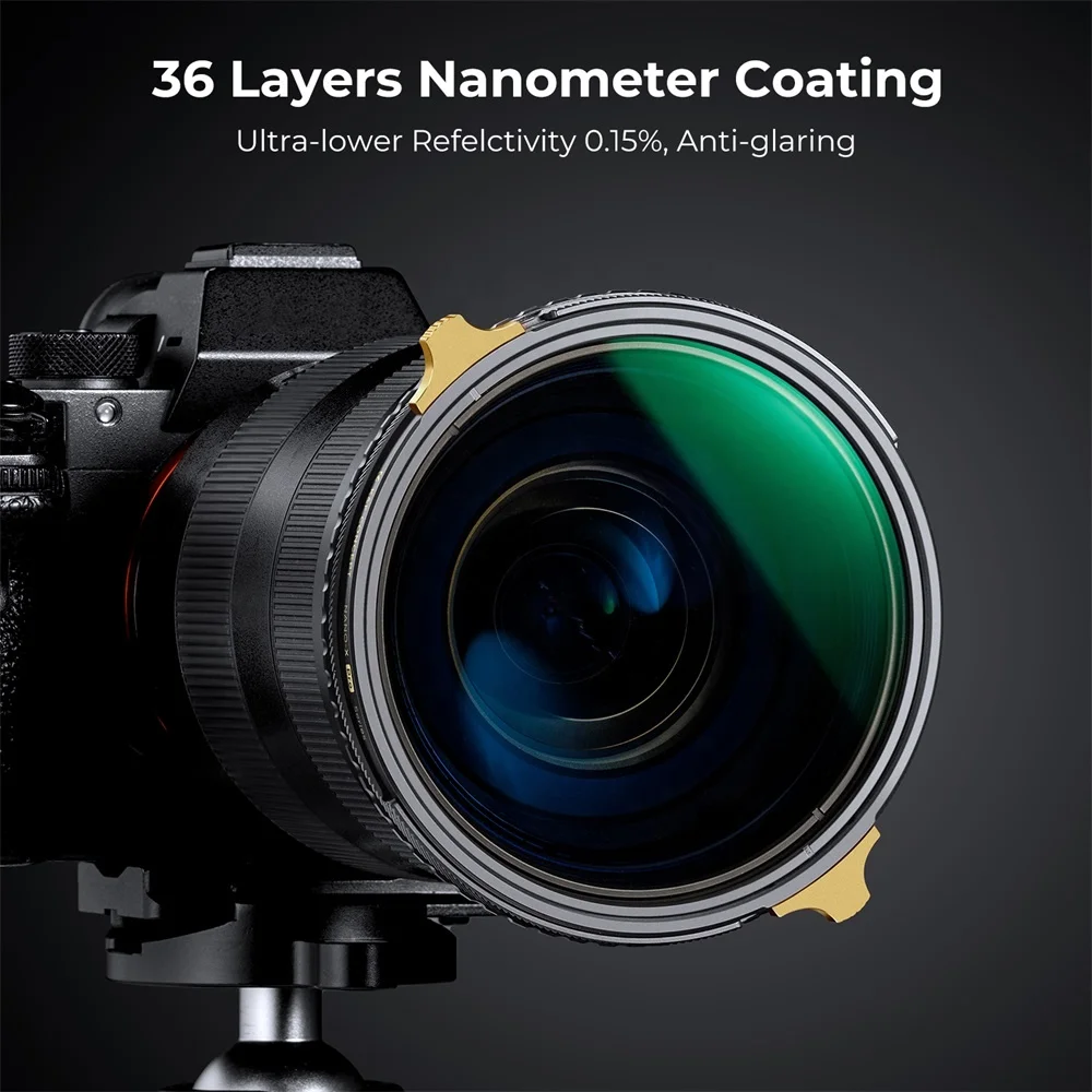 K&F Concept Nano-X PRO CPL+ND2-32 Brass Frame Variable Filter Cpl Filter 2 in 1 Function Optical Glass Camera Lens Filter - Image 6