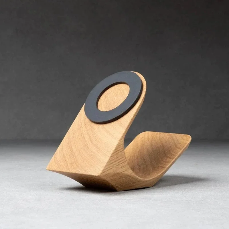 アップルとアンドロイドの携帯電話に適したmagsafe無垢材の携帯電話ホルダー