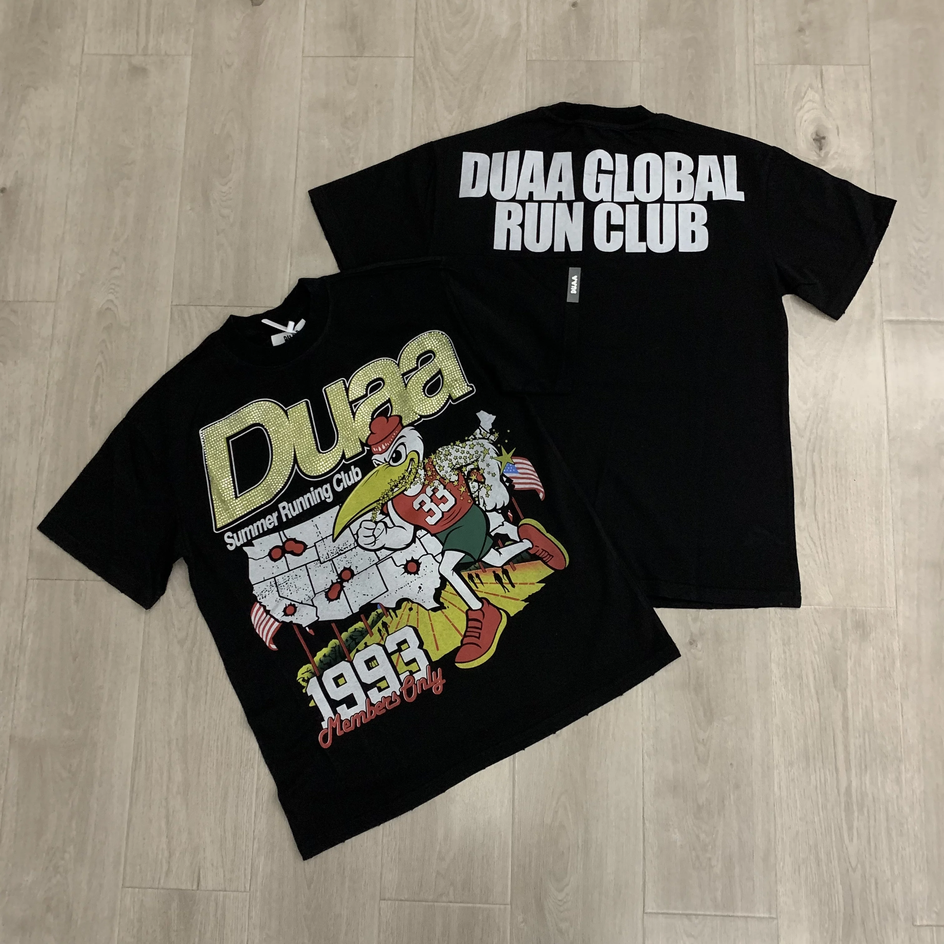 

Черная футболка DUAA SPRINT BLK с перфорацией, короткий рукав, унисекс, высочайшее качество