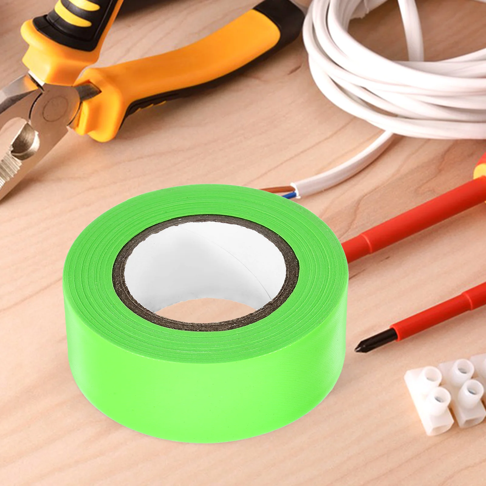 

Fluorescent Marking Tape 25mm x 30m Green Non Adhesive PVC Construction Plant Safety Caution Outdoor Party Decorations