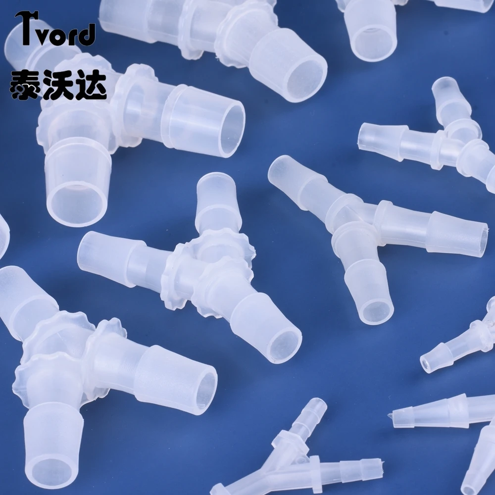 Y Type Plastic Pipe Fitting 2.4-19.5mm Pagoda Barb 3 Way Irrigation Joints Hose Connector Aquarium Pipe Fitting Hose Splitter