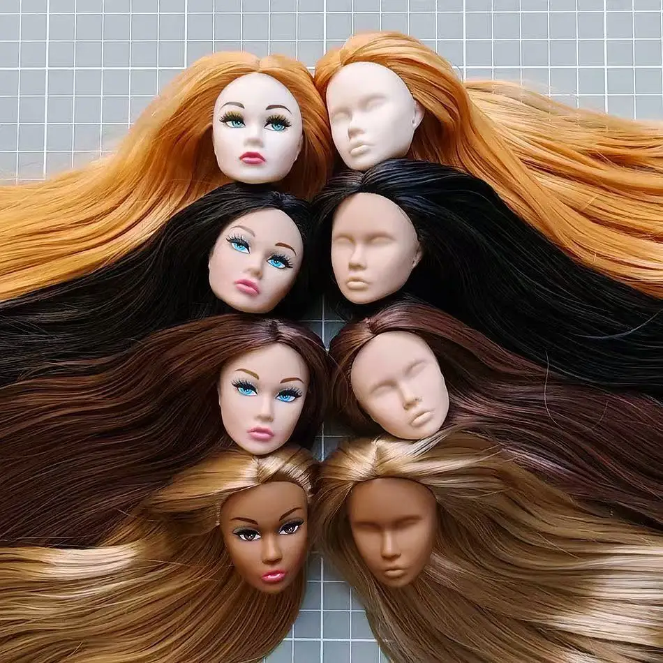

1pc head 1/6 doll head fit to European fashion doll accessories DIY Toys for Girls