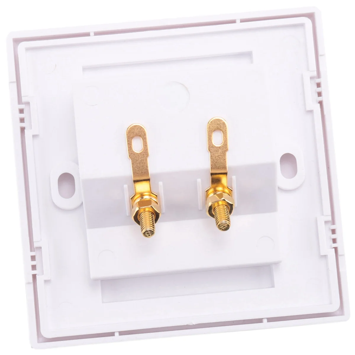 SODIAL(R) Porta de conexão de tomada de parede com alto-falante de 2 conectores branco