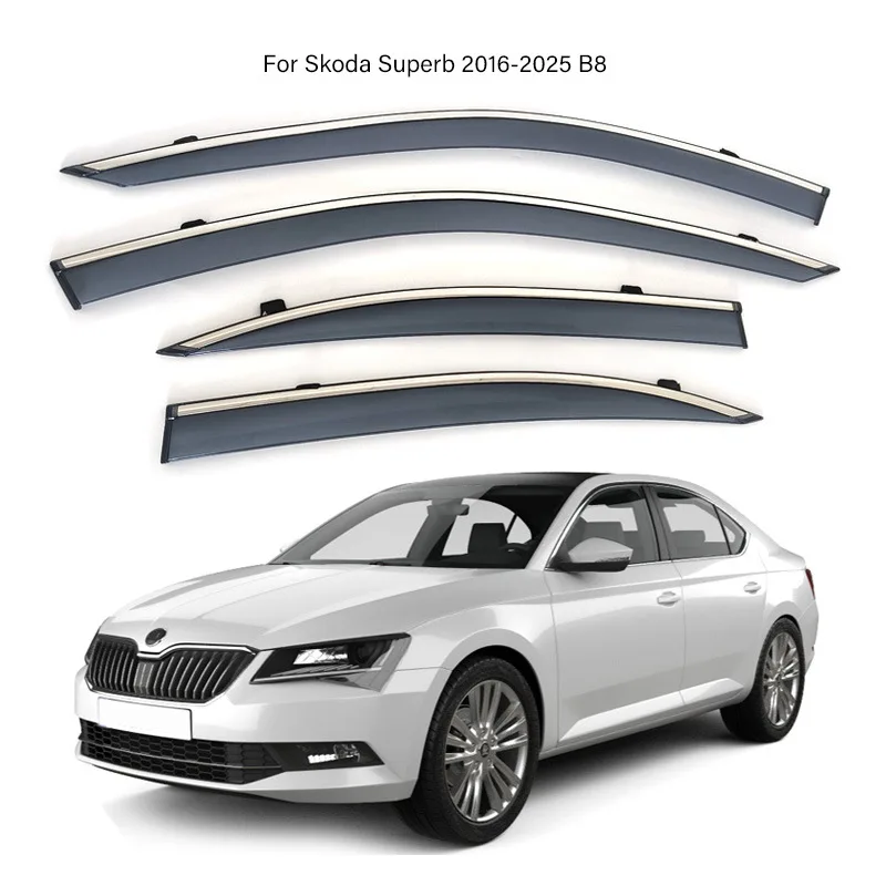 

Suitable for Skoda 2016-2025 Superb B8 window rain and rain protection strips