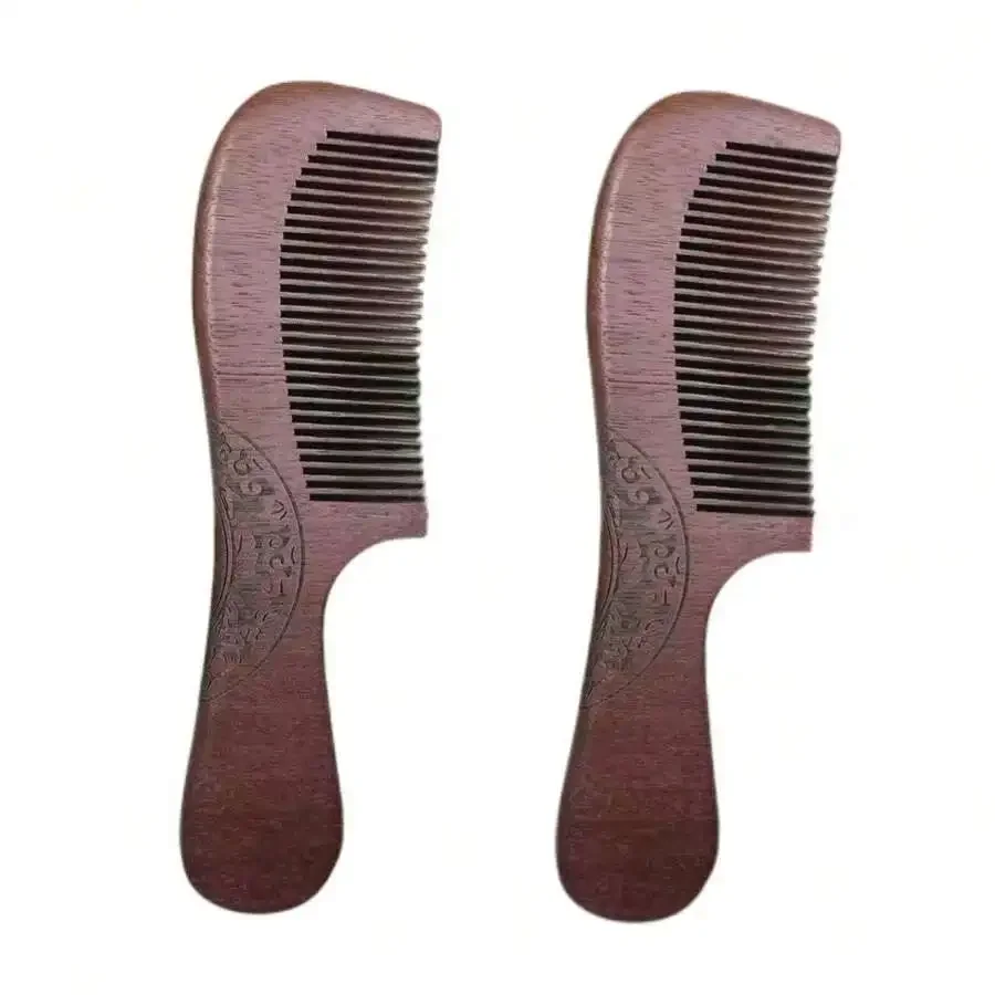 

Sandalwood Fine-Tooth Double-Sided Hair Comb For Styling And Grooming