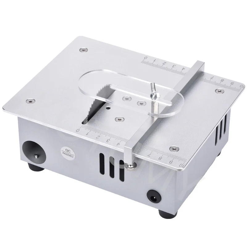 

Table Saw Mini Desktop Electric Circular Saw 96W Seven-Speed Speed Regulation Cutter Speed Angle Adjustable DIY Woodworking Cutt