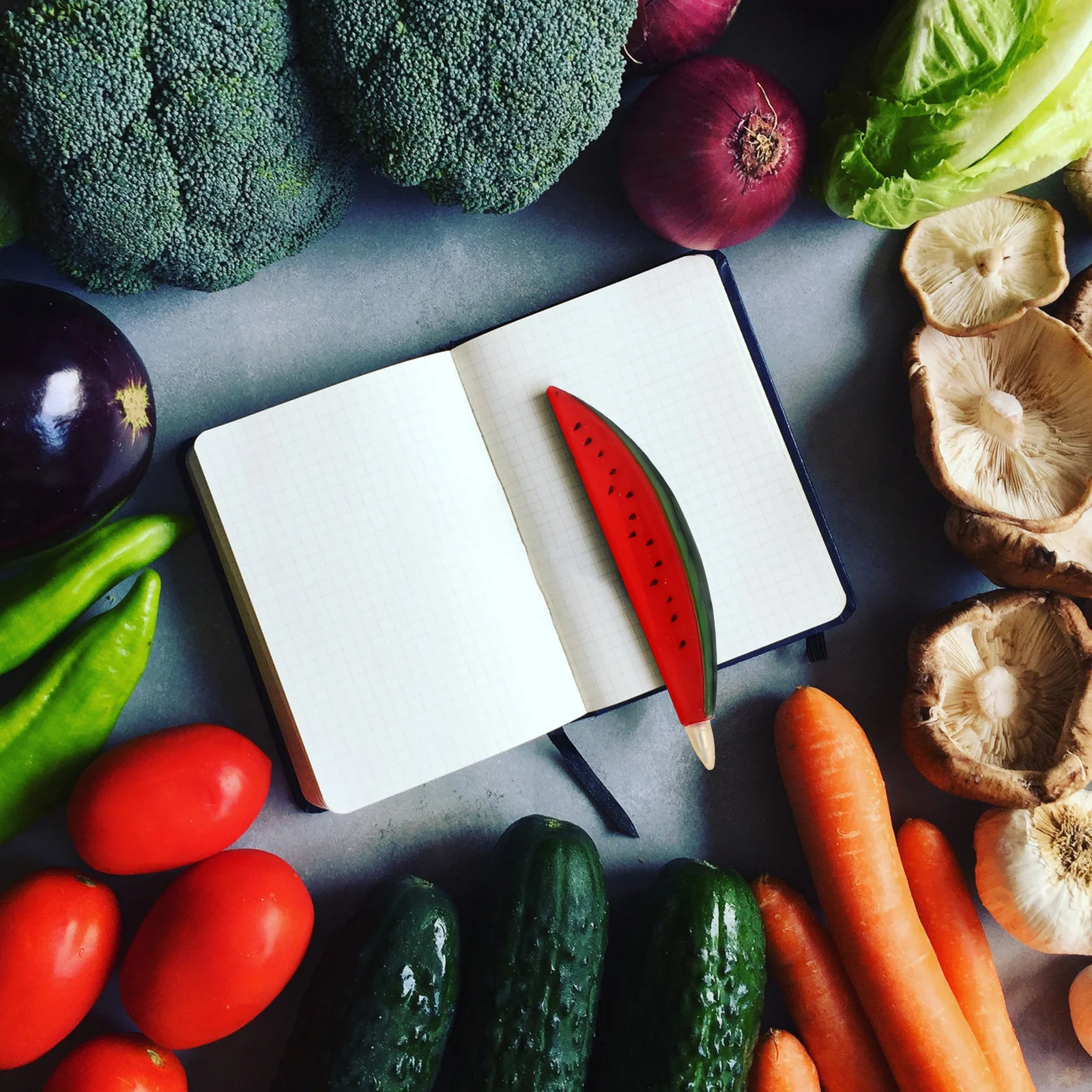 7Pcs Cartoon Fruit Shaped Gel Ink Pens Creative Eco Friendly Student Writing Roller Ballpoint Pen Smooth Ink Portable