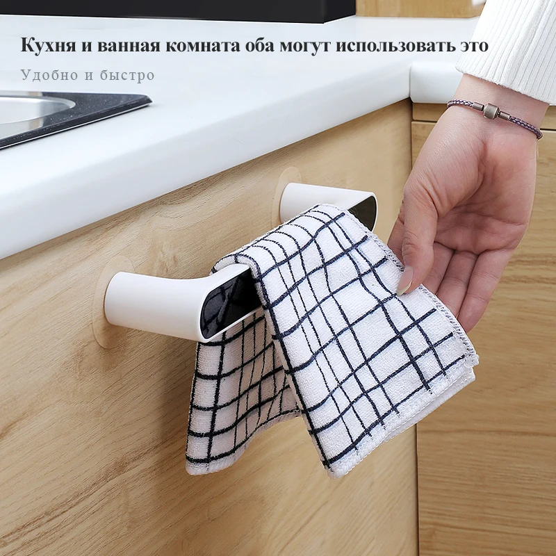 Bathroom towel Holder Household Wall Mounted Towel Rack bathroom pendant set towel bar free punch For Bathroom Organizer