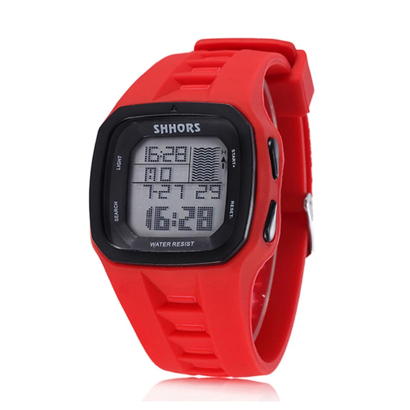 CE81 Модные мужские часы Tide Pattern LED Digital Night Light Электронные часы Многофункциональные часы Подарочные часы для мужчин