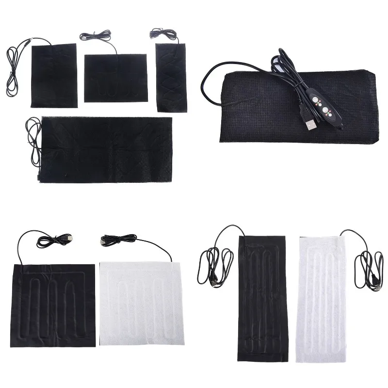 1/2pcs Carbon Fiber Heating Pad Hand Warmer USB Heating Film Electric Winter Infrared Fever Heat Mat