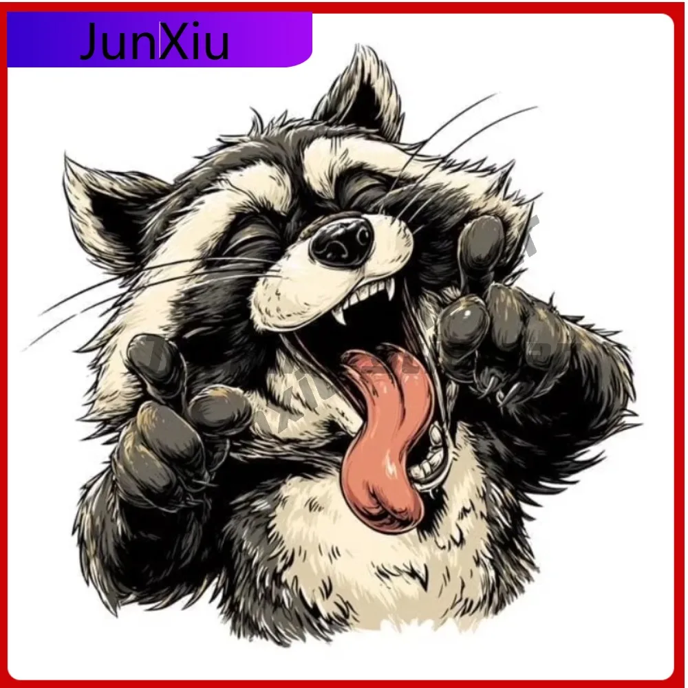 

Raccoon Tongue Out Cartoon Funny Car Laptop Window Bumper Waterproof Vinyl Decal Decoration Unique Cute Retro Funny Cool