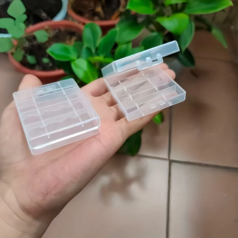 2/4Pcs Battery Storage Case, Holds 4 AA / 5 AAA Batteries, Compact Stylish Practical Portable Battery Organizer