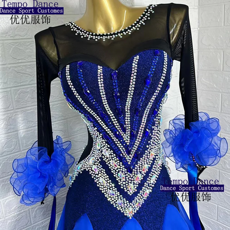 Tempo Dance Ballroom dance dress Costume Modern Competition Waltz Tango Ballroom Dance Dress Standard Girls Women dance dress