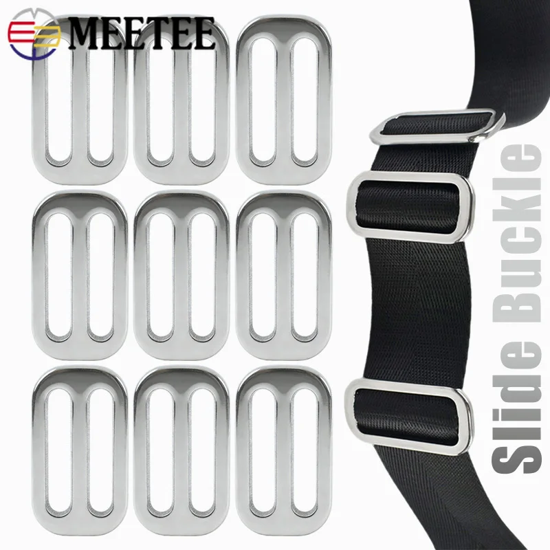 

5/10Pcs 20-38mm Stainless Steel Buckles Bag Strap Tri-Glide Slider Clasp Dog Collar Belt Sling Adjust Buckle Hardware Accessory
