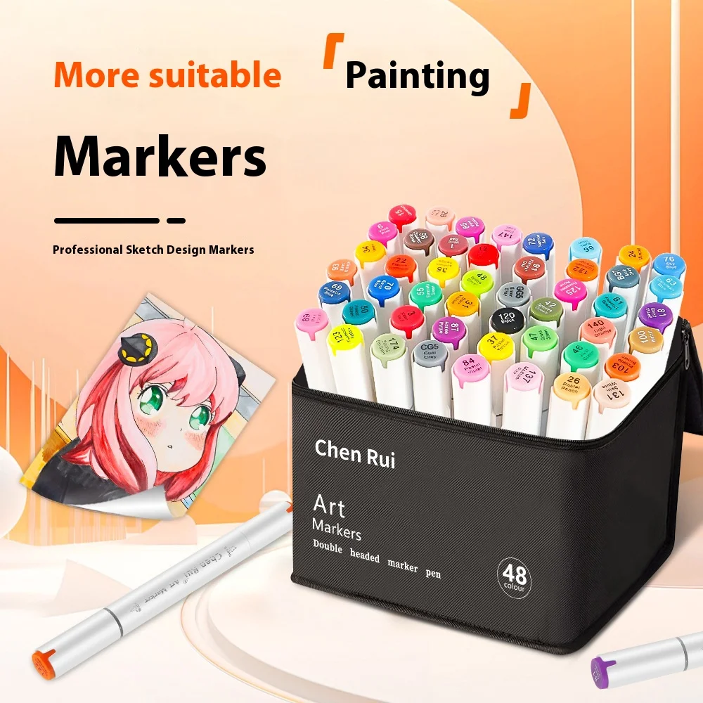 

48-168 Colors Art Markers Double Headed 1-6MM Tip for Various Painting Scenarios Suitable Beginners Animation for Student Gift