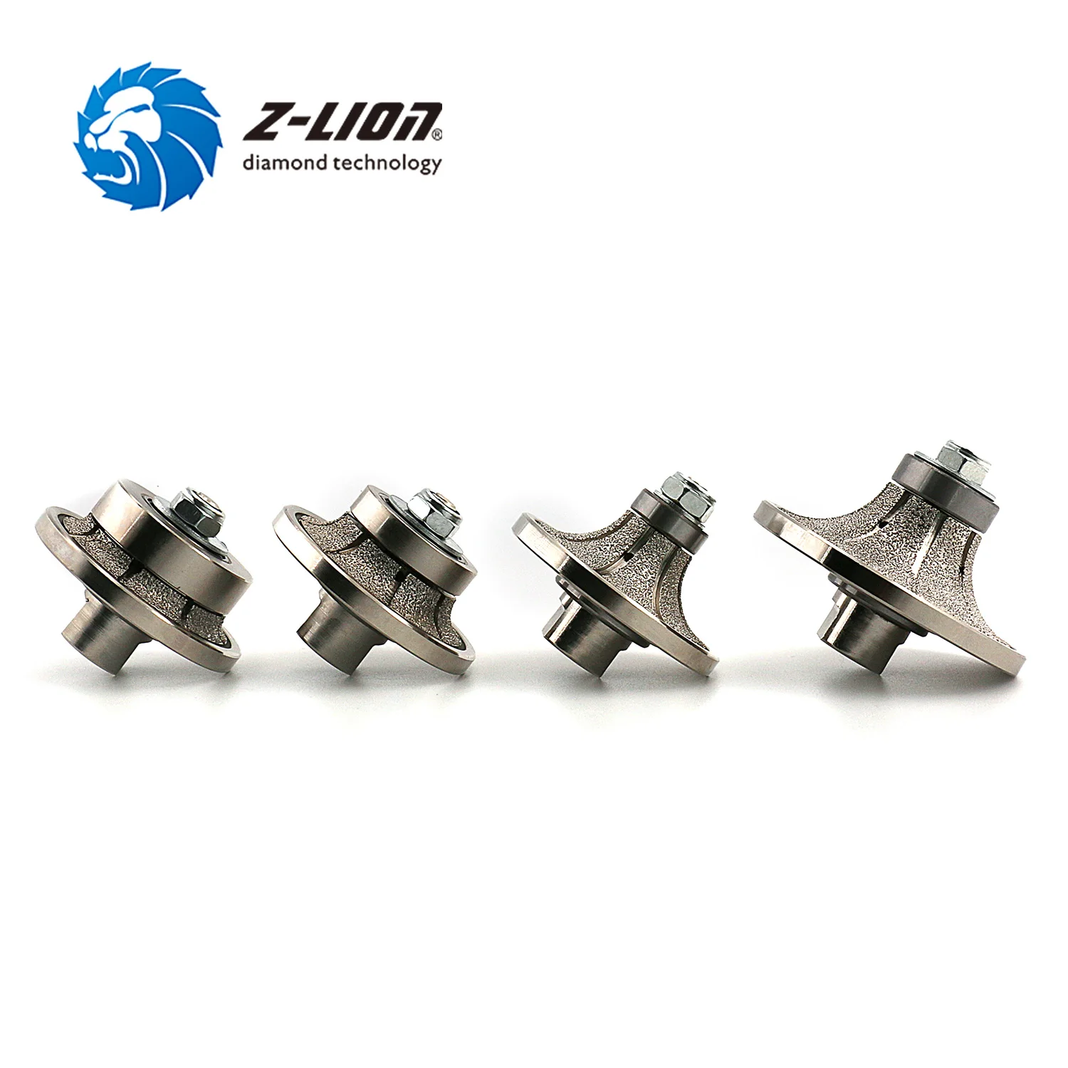 Z-LION Diamond Profile Grinding Wheel B Type for Granite Marble Stone Vacuum Brazed Hand Profile Wheel M14 & 5/8-11