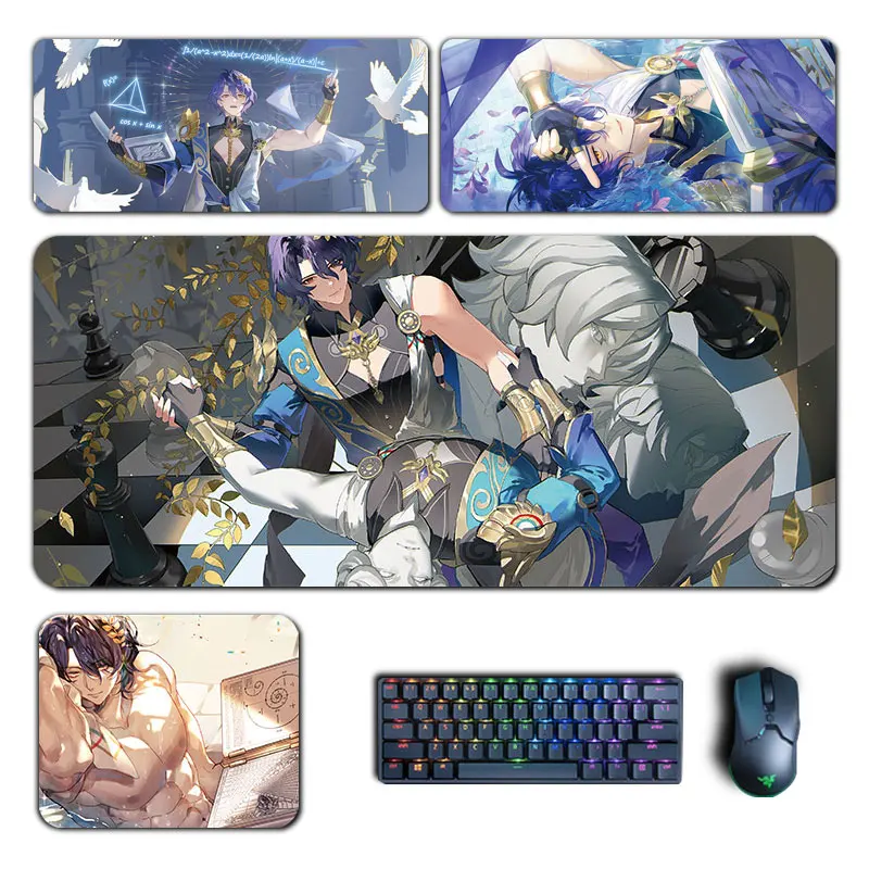 PC Game Dr Ratio Mouse Pad Honkai Star Rail Large Mousepad Computer Mouse Mat Keyboard Padding Anime Gaming Accessories Desk Mat