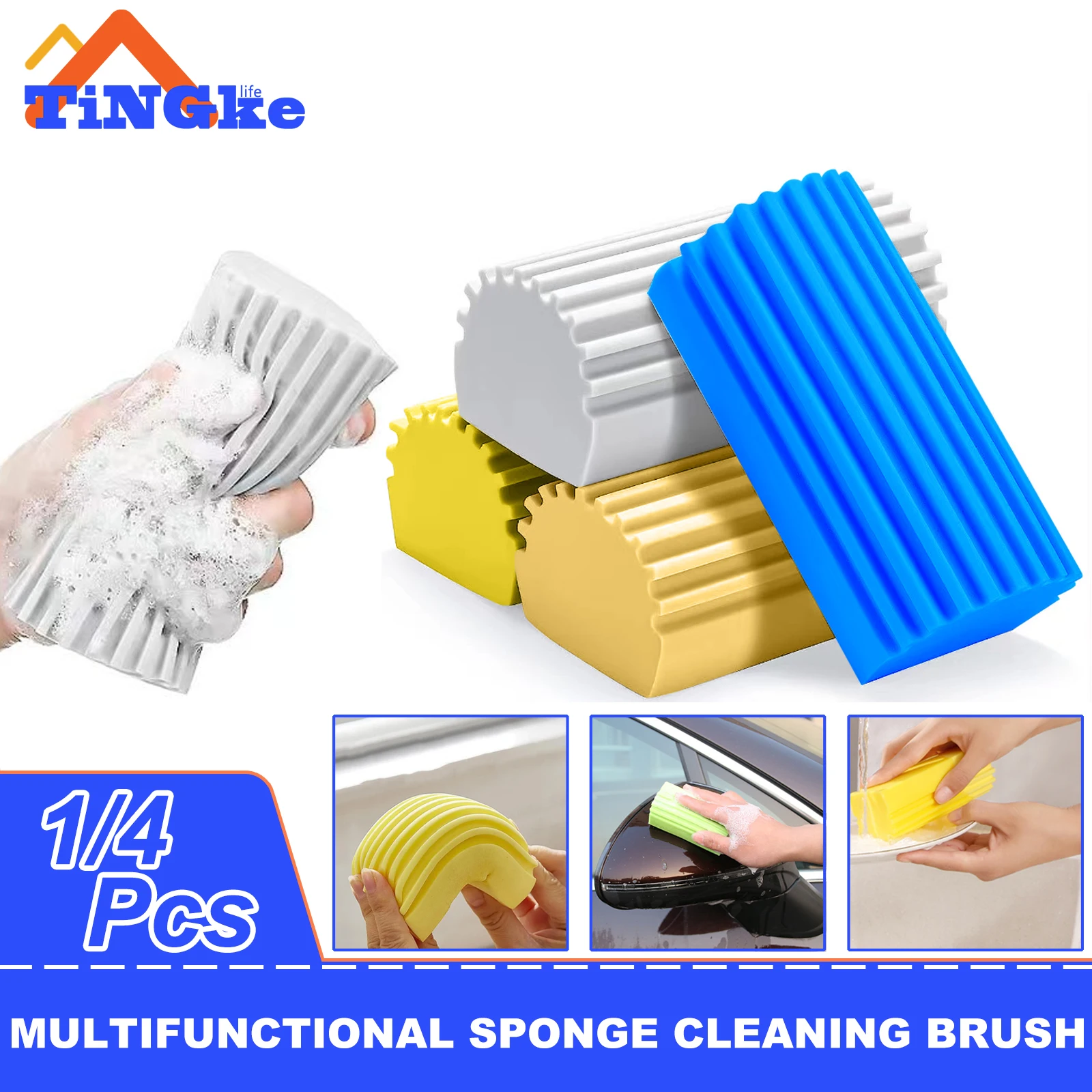 

Damp Clean Duster Sponge Cleaning Brush Duster For Clean Blind Glass Baseboards Vents Radiators Sponge Household Cleaning Tools