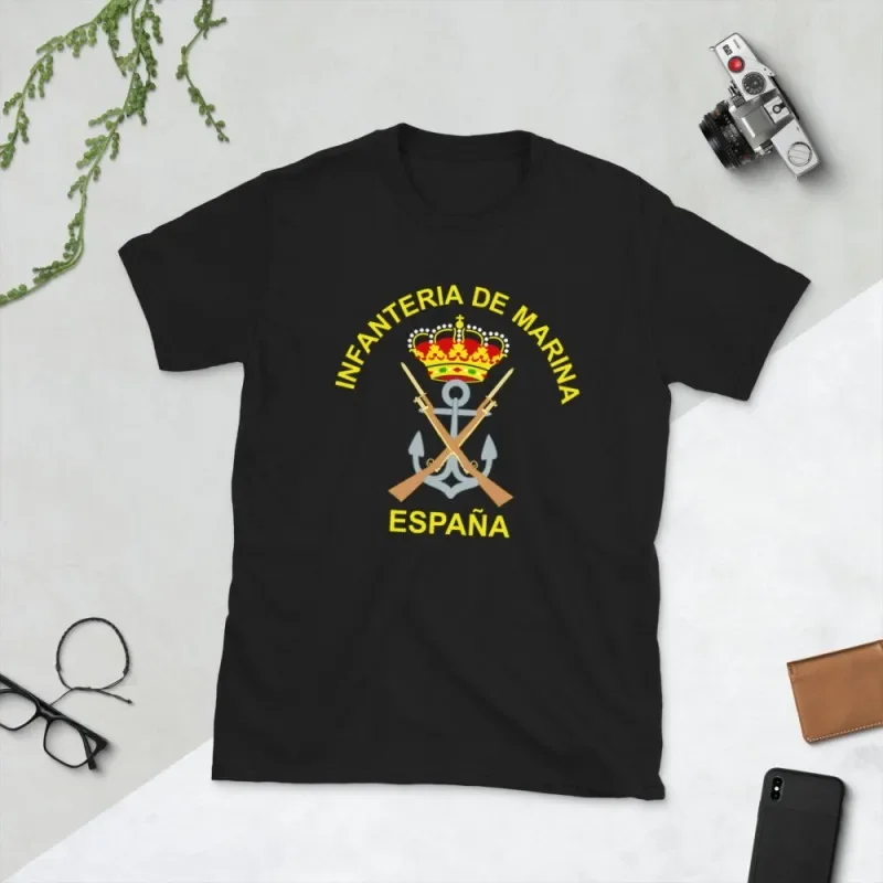 Spanish Naval Army Militar Military Marines Infantry Men T-Shirts Summer Casual 100% Cotton Harajuku Shirts