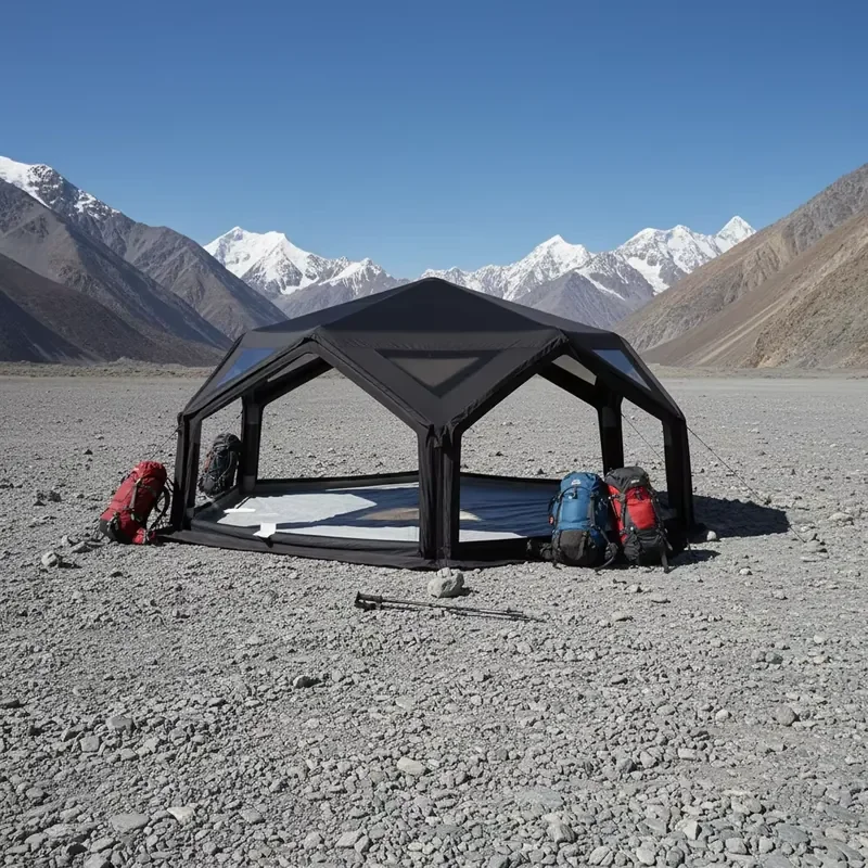 

Fully Equipped Large Outdoor Inflatable Overnight Air Tent Waterproof Oxford Fabric for Picnic Camping