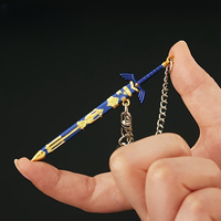 Sword With Sheath Metal Weapon Toy Key Chain Mini Master Sword Toy Key Chain Model Hobby Collection Presents