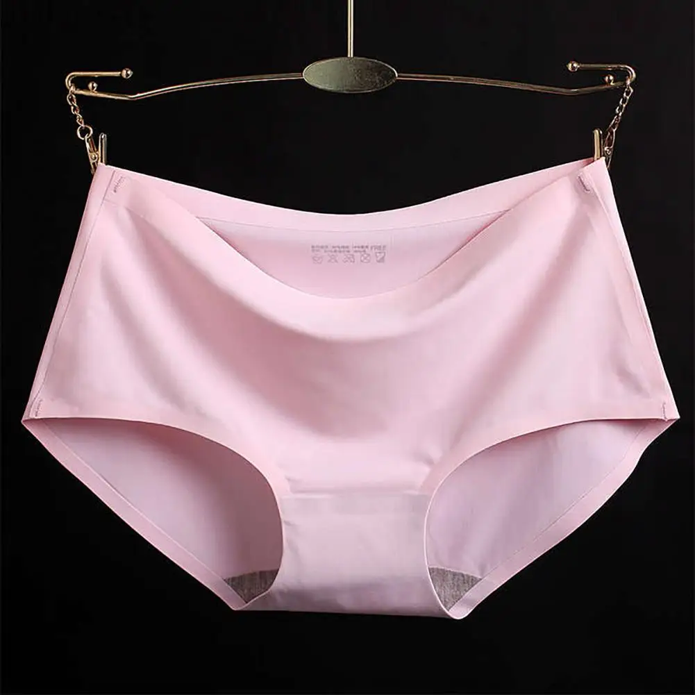 Lady Panties Female Underwear Soft Breathable Women's Underwear Seamless High Elasticity Quick Dry Ice Silk Panties