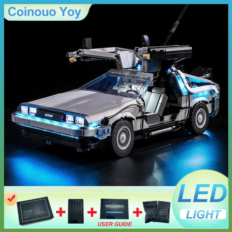 

LIGHT For LEGO 10300 Back to the Future Time Machine Block DIY Toy (без блоков, модель, только светодиодный светильник), набор светильников, подарок для ребенка