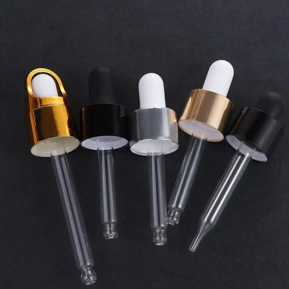 Bottle Straw Dropper Pipette Aluminum Dropper Cover Dropper Lid Lab Dropper Essential Oil Dropper Bottles Cap Dropping Pipet