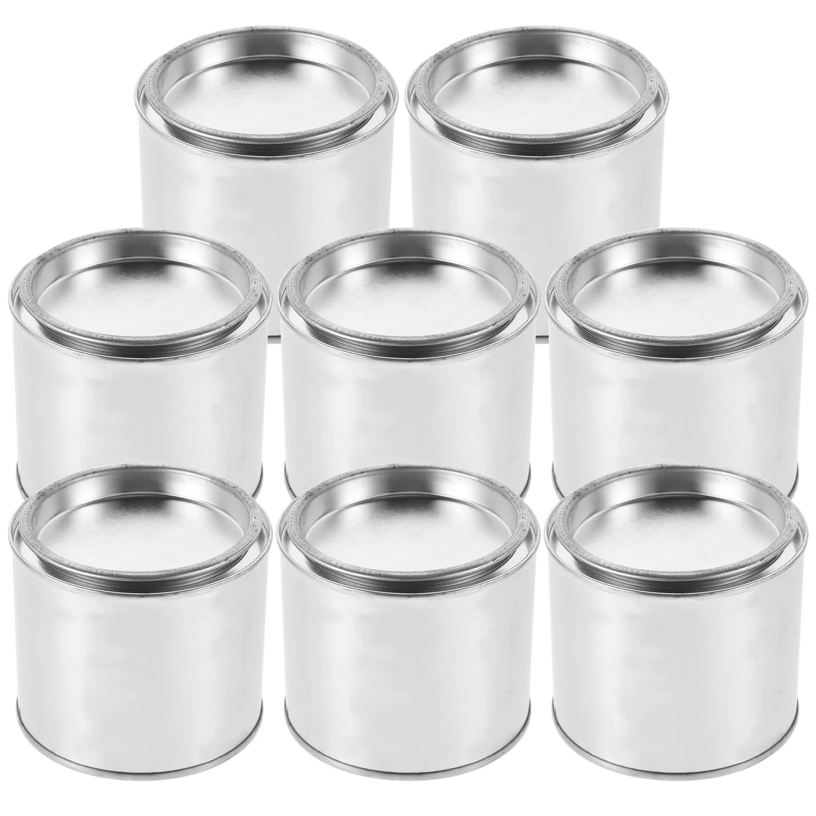 8 Uds. Latas de hierro para mezclar pintura, latas redondas de Metal para pintura al óleo, almacenamiento de tinta de impresión portátil, lata práctica para almacenamiento de pintura, aceite resistente I