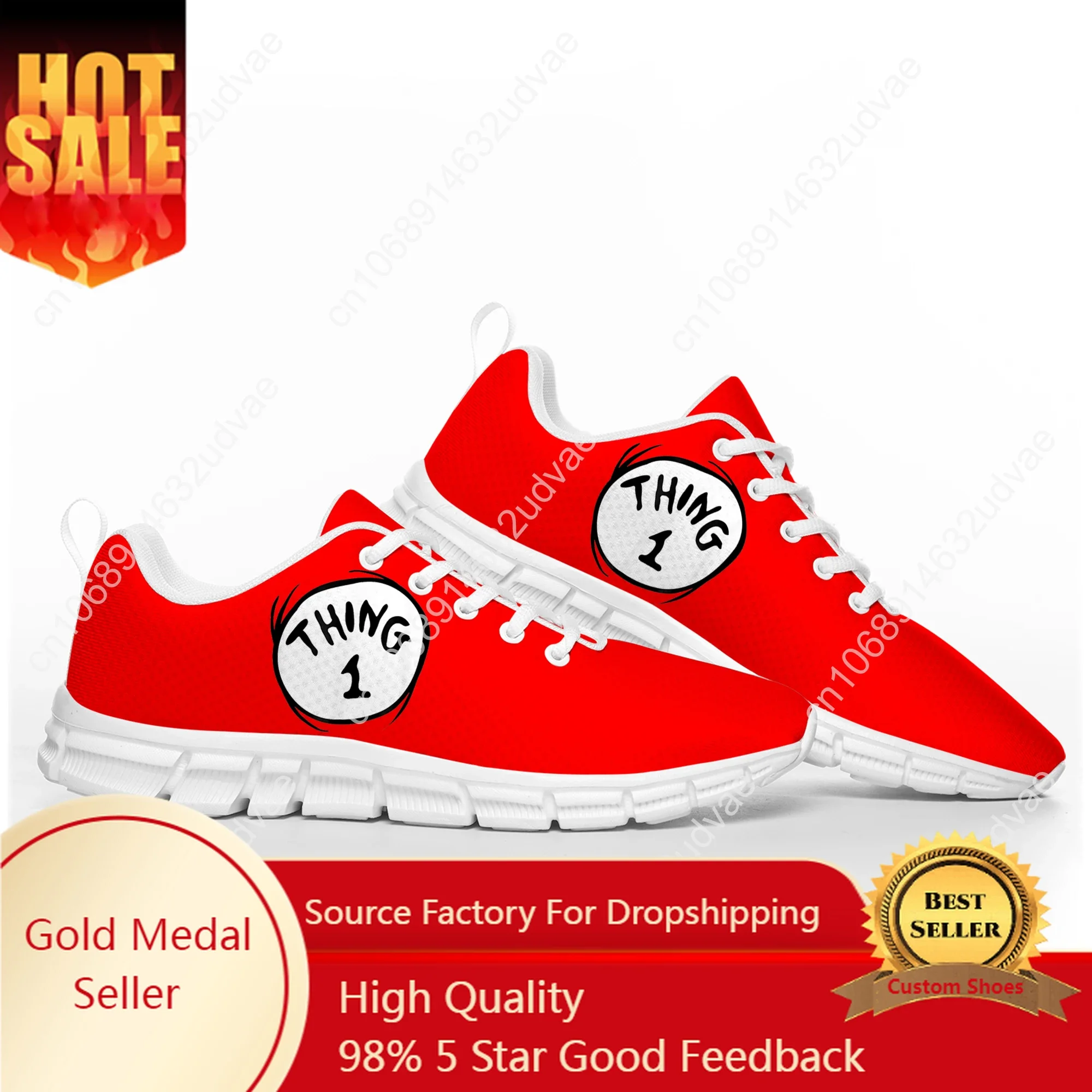 Thing 1 Sports Shoes And Thing 2 Red Dr Seuss Mens Womens Teenager Kids Children Sneakers Casual Custom Quality Couple Shoes